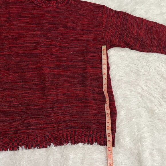 Unisex Espina Collection Crew Neck Sweater in Burgundy - Picture 3 of 9